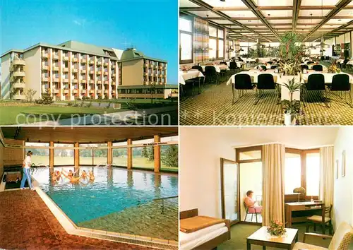 AK / Ansichtskarte Bad_Krozingen Breisgau Klinik Speisesaal Hallenbad Zimmer Bad_Krozingen