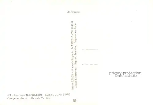 AK / Ansichtskarte Castellane Vue generale aerienne et vallee du Verdon Castellane