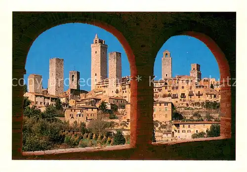 AK / Ansichtskarte San_Gimignano_Toscana Le Torri Panorama 