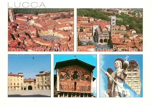 AK / Ansichtskarte Lucca_Toscana Fliegeraufnahmen Teilansichten 