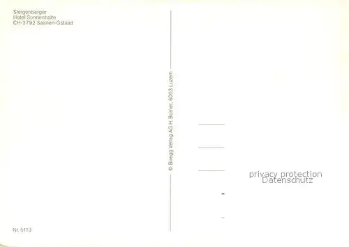 AK / Ansichtskarte Saanen_Gstaad_BE Steigenberger Hotel Sonnenhalte 