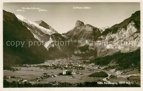AK / Ansichtskarte Kandersteg_BE Gesamtansicht mit Alpenpanorama Kandersteg_BE