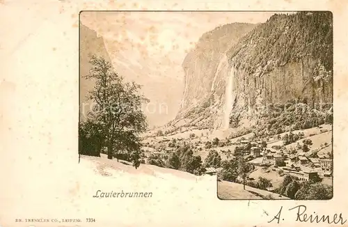 AK / Ansichtskarte Lauterbrunnen_BE Panorama Wasserfall Alpen Lauterbrunnen BE