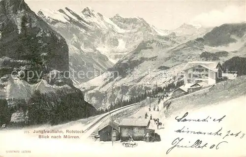 AK / Ansichtskarte Muerren_BE Jungfraubahn Rotstock Berner Alpen Muerren_BE