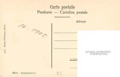 AK / Ansichtskarte Bern_BE Zeitglockenturm Blumen Bern_BE