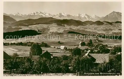AK / Ansichtskarte Heimenschwand_BE Panorama mit Hochalpen 
