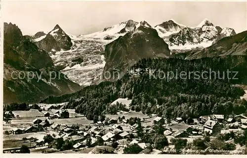 AK / Ansichtskarte Hohfluh_Bruenig_BE Hasliberg mit Wetterhorngruppe Berner Alpen Hohfluh_Bruenig_BE