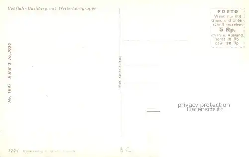 AK / Ansichtskarte Hohfluh_Bruenig_BE Hasliberg mit Wetterhorngruppe Berner Alpen Hohfluh_Bruenig_BE