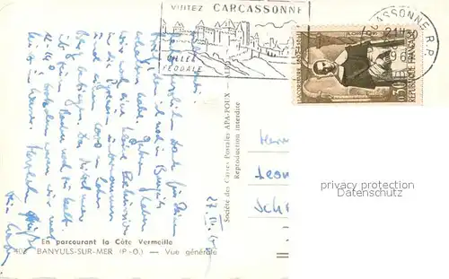 AK / Ansichtskarte Banyuls sur Mer Vue generale Banyuls sur Mer