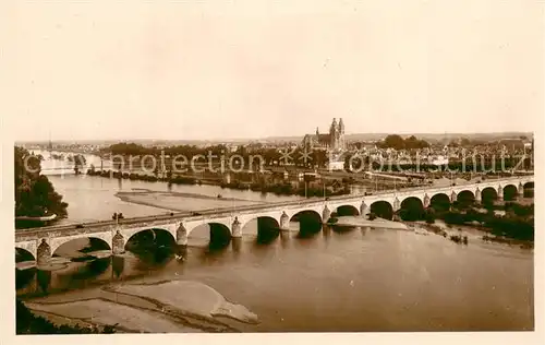 AK / Ansichtskarte Tours_37 Vue generale Pont sur la Loire 