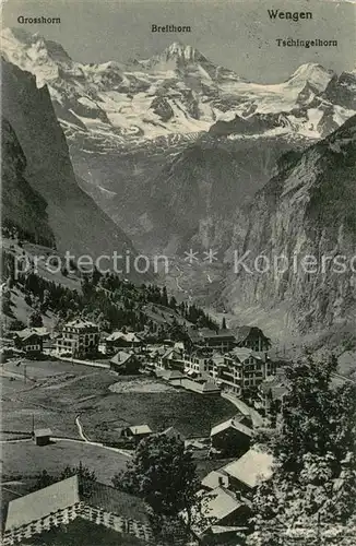 AK / Ansichtskarte Wengen__BE Panorama Berner Alpen 