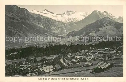 AK / Ansichtskarte Adelboden Panorama mit Wildstrubel Berner Alpen Adelboden