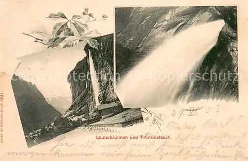 AK / Ansichtskarte Lauterbrunnen_BE und Truemmelbach Wasserfall Alpen Lauterbrunnen BE