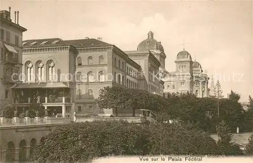 AK / Ansichtskarte Bern_BE Bundeshaus von der kleinen Schanze aus gesehen Palais Federal Bern_BE