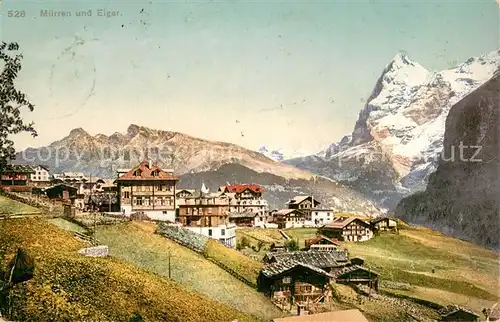 AK / Ansichtskarte Muerren_BE Panorama mit Eiger Berner Alpen Muerren_BE