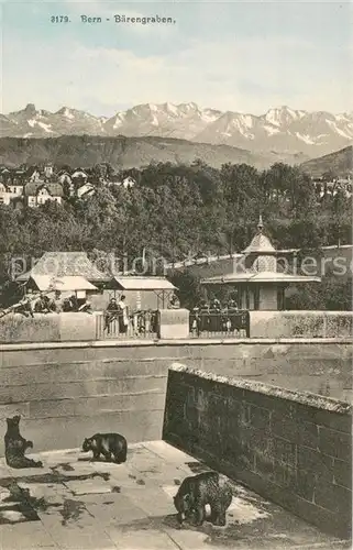 AK / Ansichtskarte Bern_BE Baerengraben Alpenblick Bern_BE
