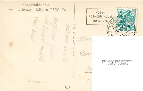 AK / Ansichtskarte Brienzer_Rothorn_BE Berghotel Alpenpanorama Brienzer_Rothorn_BE
