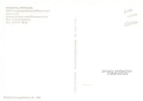AK / Ansichtskarte Baiersbronn_Schwarzwald Kurhotel Mitteltal Gastraum Baiersbronn Schwarzwald
