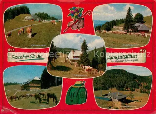 AK / Ansichtskarte Bernau_Schwarzwald Krunkelbachhuette Kaelbelescheuer Knoepflesbrunnen Gisiboden Bernau Schwarzwald