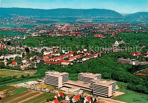 AK / Ansichtskarte Bad_Oeynhausen Fliegeraufnahme mit Kurklinik Bad_Oeynhausen