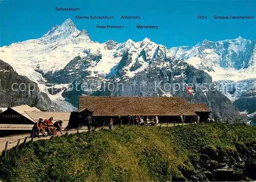 AK / Ansichtskarte Grindelwald Bergstation und Restaurant First Grindelwald