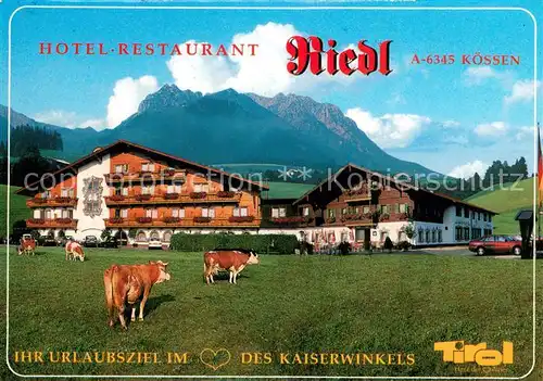 AK / Ansichtskarte Koessen_Tirol Hotel Restaurant Riedl Koessen Tirol