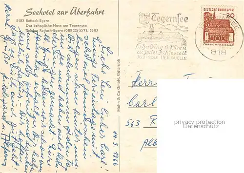 AK / Ansichtskarte Rottach Egern_Tegernsee Seehotel zur ueberfahrt  