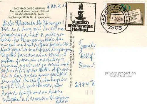 AK / Ansichtskarte Bad_Zwischenahn Nachsorge Klinik Bad_Zwischenahn