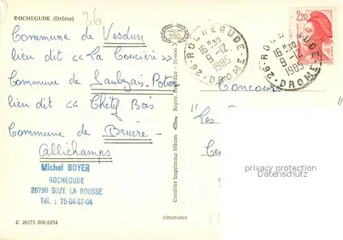 AK / Ansichtskarte Rochegude_26_Drome Panorama Ruine 