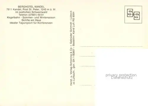 AK / Ansichtskarte Kandel_Breisgau Berghotel Kandel Fliegeraufnahme Kandel Breisgau