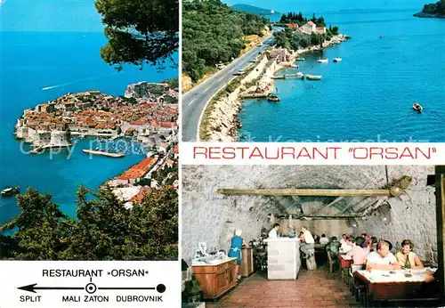 AK / Ansichtskarte Dubrovnik_Ragusa mali Zaton Restaurant Orsan Kellergewoelbe Dubrovnik Ragusa