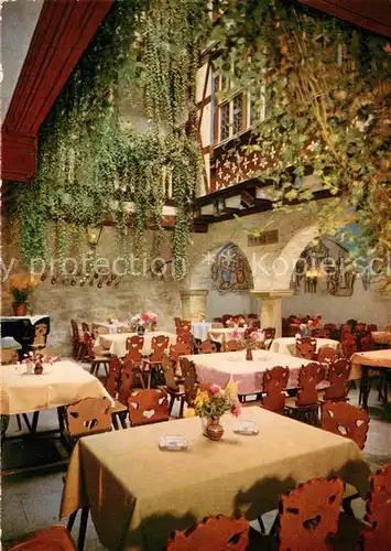 AK / Ansichtskarte Rothenburg_Tauber Baumeisterhaus Cafe Restaurant Konditorei Gastraum Rothenburg Tauber