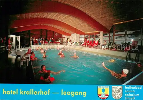 AK / Ansichtskarte Leogang Hotel Krallerhof Hallenbad Leogang