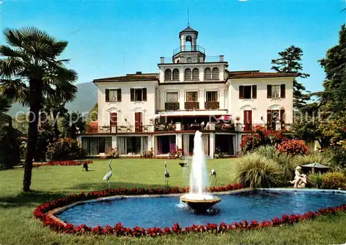 AK / Ansichtskarte Melide_Lago_di_Lugano La Romantica Park Teich Melide_Lago_di_Lugano