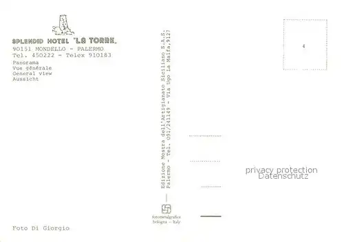 AK / Ansichtskarte Mondello Splendid Hotel La Torre Fliegeraufnahme Mondello