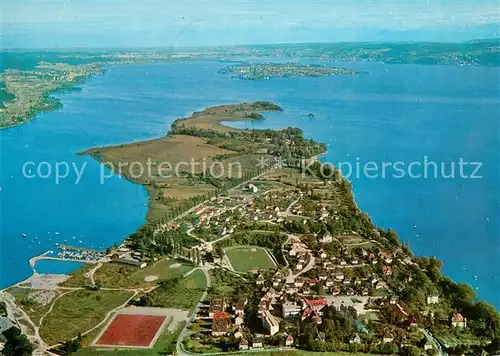 AK / Ansichtskarte Radolfzell_Bodensee Halbinsel Mettnau Fliegeraufnahme Radolfzell Bodensee