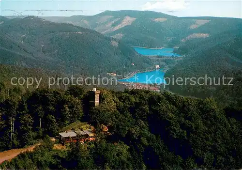 AK / Ansichtskarte Bad_Lauterberg Bismarckturm und Odertalsperre Fliegeraufnahme Bad_Lauterberg