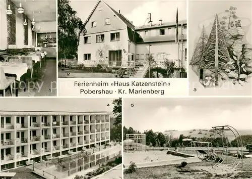 AK / Ansichtskarte Pobershau Ferienheim Haus Katzenstein Teilansichten Pobershau