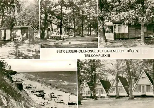 AK / Ansichtskarte Bakenberg Betriebserholungsgebiet Bakenberg Teilkomplex 3 Teilansichten m. Strand Bakenberg