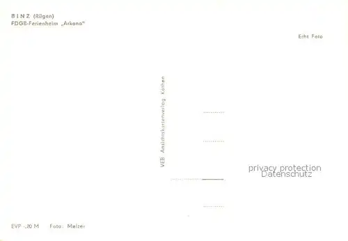 AK / Ansichtskarte Binz_Ruegen FDGB  Ferienheim Akona Aussenansicht Binz_Ruegen