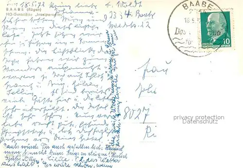 AK / Ansichtskarte Baabe_Ostseebad_Ruegen HO Gaststaette Inselparadies Aussenansicht Baabe_Ostseebad_Ruegen