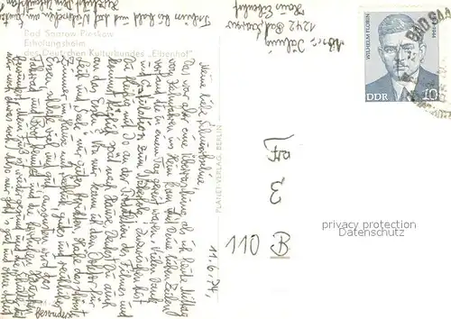 AK / Ansichtskarte Bad_Saarow Pieskow Erholungsheim d. deutschen Kulturbundes Eibenhof Aussenansicht Bad_Saarow Pieskow