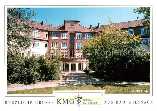 AK / Ansichtskarte Bad_Wilsnack Goetheklinik Aussenansicht Bad_Wilsnack