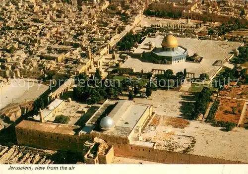 AK / Ansichtskarte Jerusalem_Yerushalayim Fliegeraufnahme Felsendom und Altstadt Jerusalem_Yerushalayim