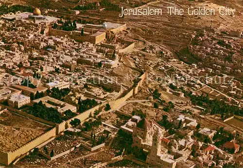AK / Ansichtskarte Jerusalem_Yerushalayim Fliegeraufnahme Mount Zion and the Dormition Abbey Jerusalem_Yerushalayim
