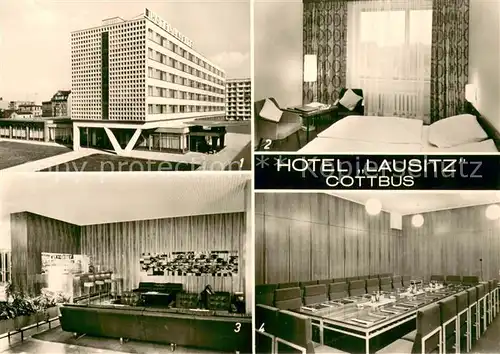 AK / Ansichtskarte Cottbus Hotel Lausitz Teilansichten Innen u. Aussen Cottbus