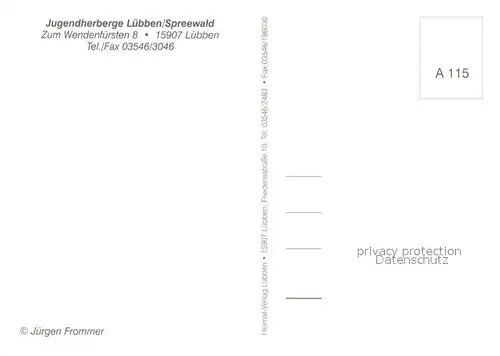 AK / Ansichtskarte Luebben_Spreewald Jugendherberge Partie im Boot Luebben Spreewald