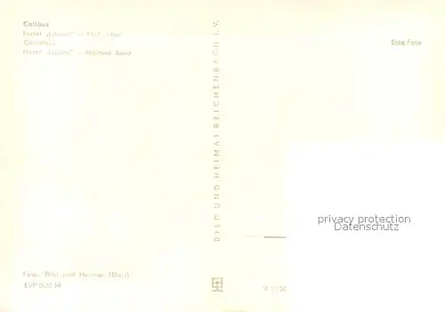 AK / Ansichtskarte Cottbus Hotel Lausitz Hotelbar Cottbus