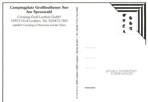 AK / Ansichtskarte Gross_Leuthen Campingplatz Grossleuthener See Am Spreewald Teilansichten Gross_Leuthen
