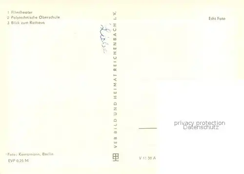 AK / Ansichtskarte Groeditz_Riesa Filmtheater Polytechnische Oberschule Rathaus Groeditz Riesa